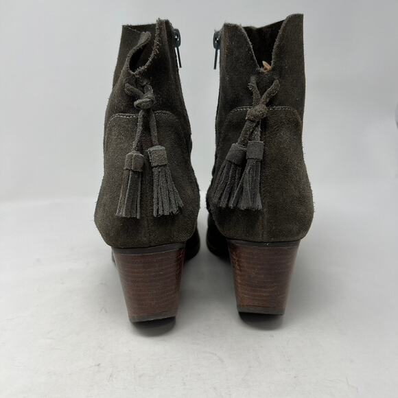 Matisse Laney Suede Leather Ankle Bootie Tassel Womens 10M Western Chunky Heel - Picture 6 of 13